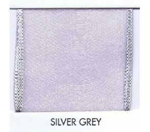 Sheer Glitz Silver Edge Ribbon